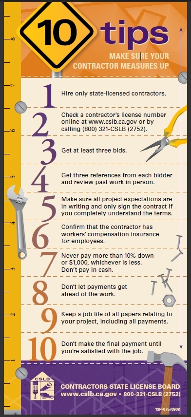 10 tips to make sure contractor measures up